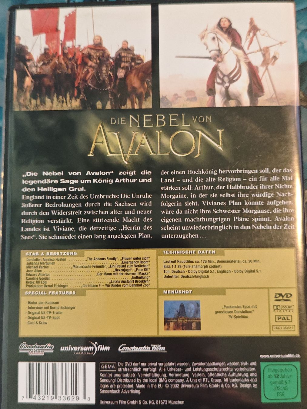 Alle DVDs: Die Nebel von Avalon  – Gebraucht aus Laufenburg von grossrto 1