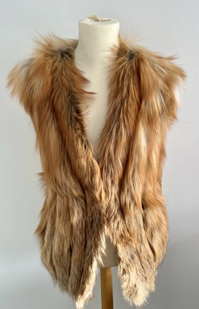 Pelz Weste Fuchs / Leder ***NEU*** Grösse 36