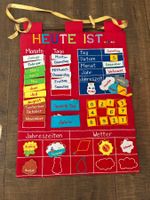 Kalender Wandbehang Stoff Kinder Lernspielzeug Monate Tag...