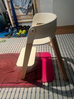 Kinder Hochstuhl weiss Holz verstellbar guter Zustand