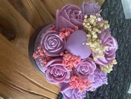 Handgemachtes Kerzenbouquet, ideales Geschenk zum Valenti...