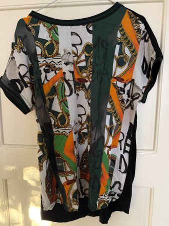 GERRY WEBER Casual Shirt Bluse Kettenmuster Gr. 40 L
