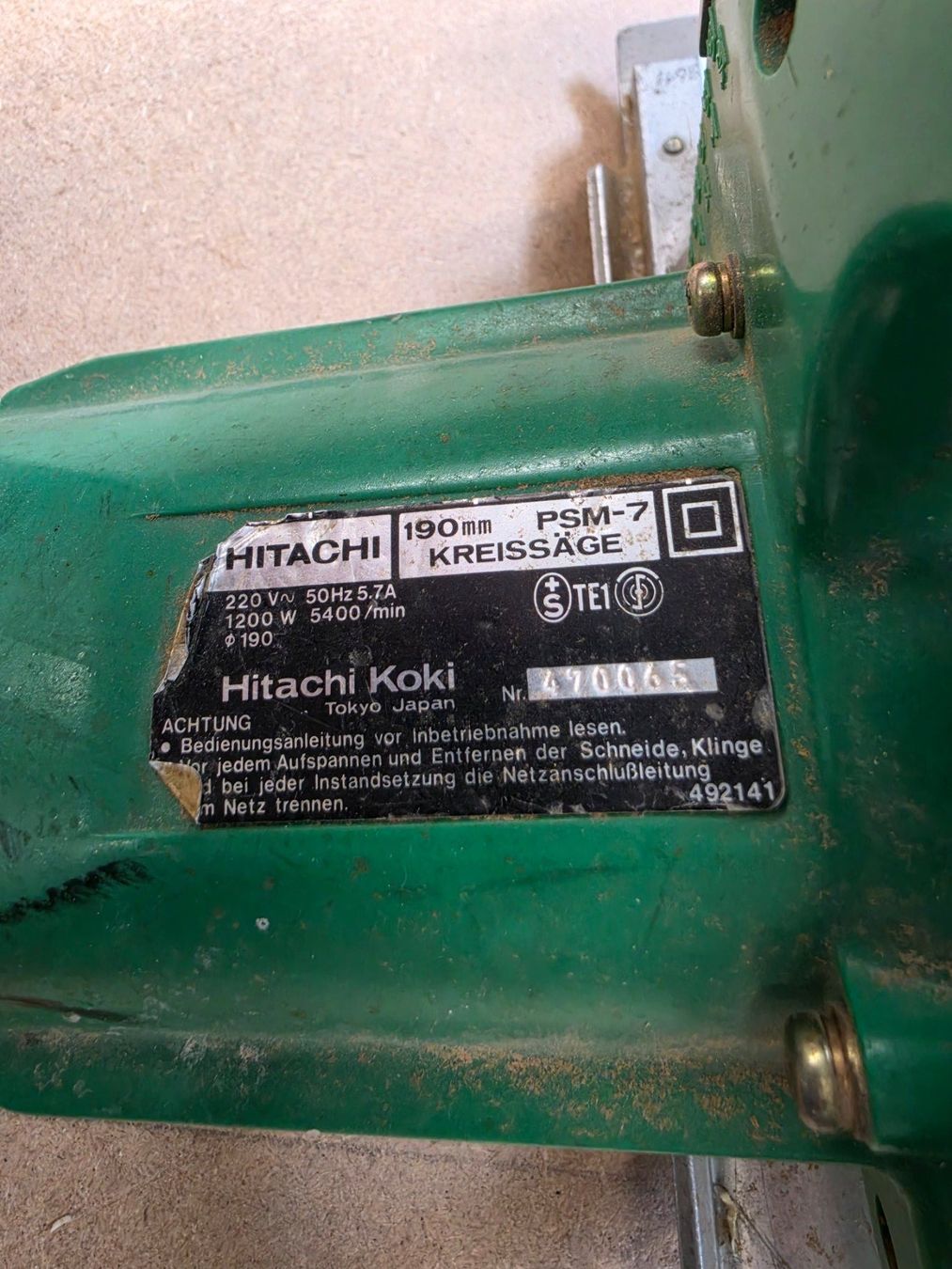 Tutte le macchine: Hitachi Handkreissäge PSM-7 – Usato da Zollbrück venduto da nissan0267 4