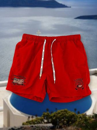 Vinson Polo Club Badeshorts rot, Herren L
