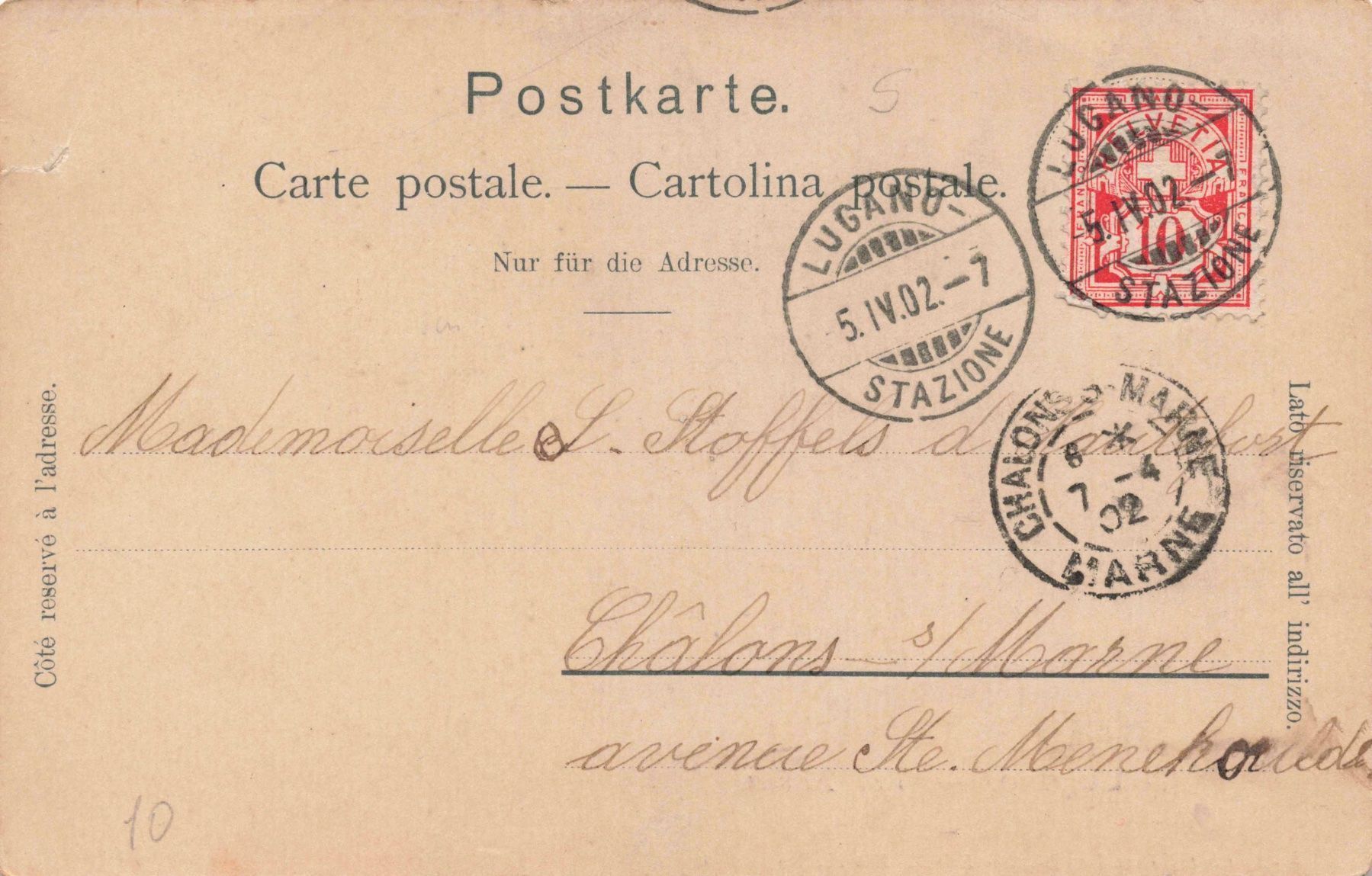 Cartoline postali: Lugano via nassa – Usato da Biasca venduto da Blenio71 1