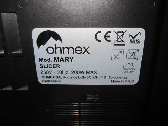 Ohmex Elettrodomestici da cucina: Aufschnittmaschine Ohmex Mary – Usato da Ehrendingen venduto da spanky11 4