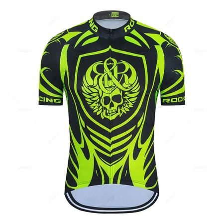 Trendiges Fahrrad Trikot - M - Totenkopf leuchtgelb —> NEU!