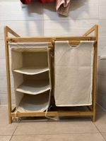 Étagère de rangement salle de bain bambou 3 étagères 1 sac
