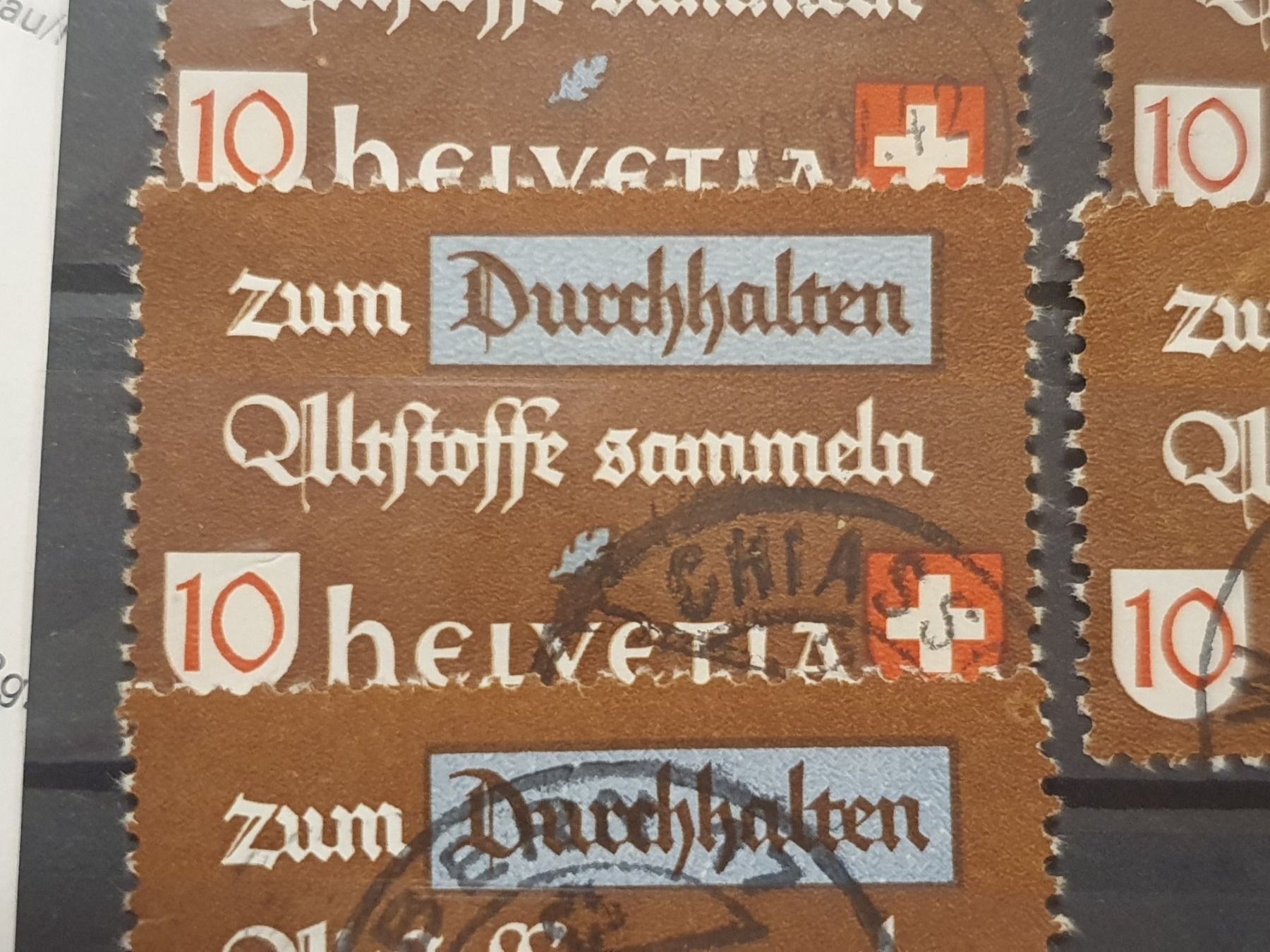 Alle Briefmarken: Lot Altstoffverwertung mit teils Plattenfehler – Gebraucht aus Balgach von SIMEON27 3