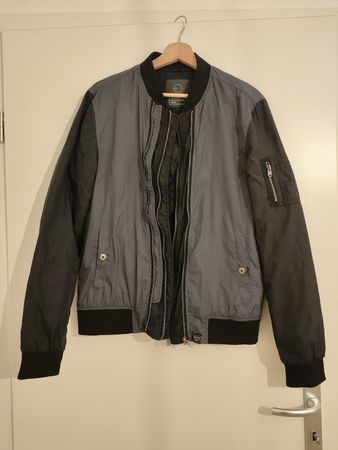 Tiffosi Evolution Bomber Jacket Grey Black Size M
