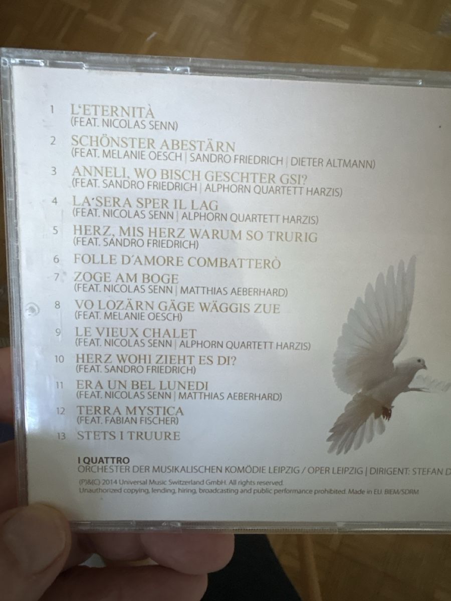 CD: I QUATTRO Eternitá wie neu – Usato da Schaffhausen venduto da Reporter 1