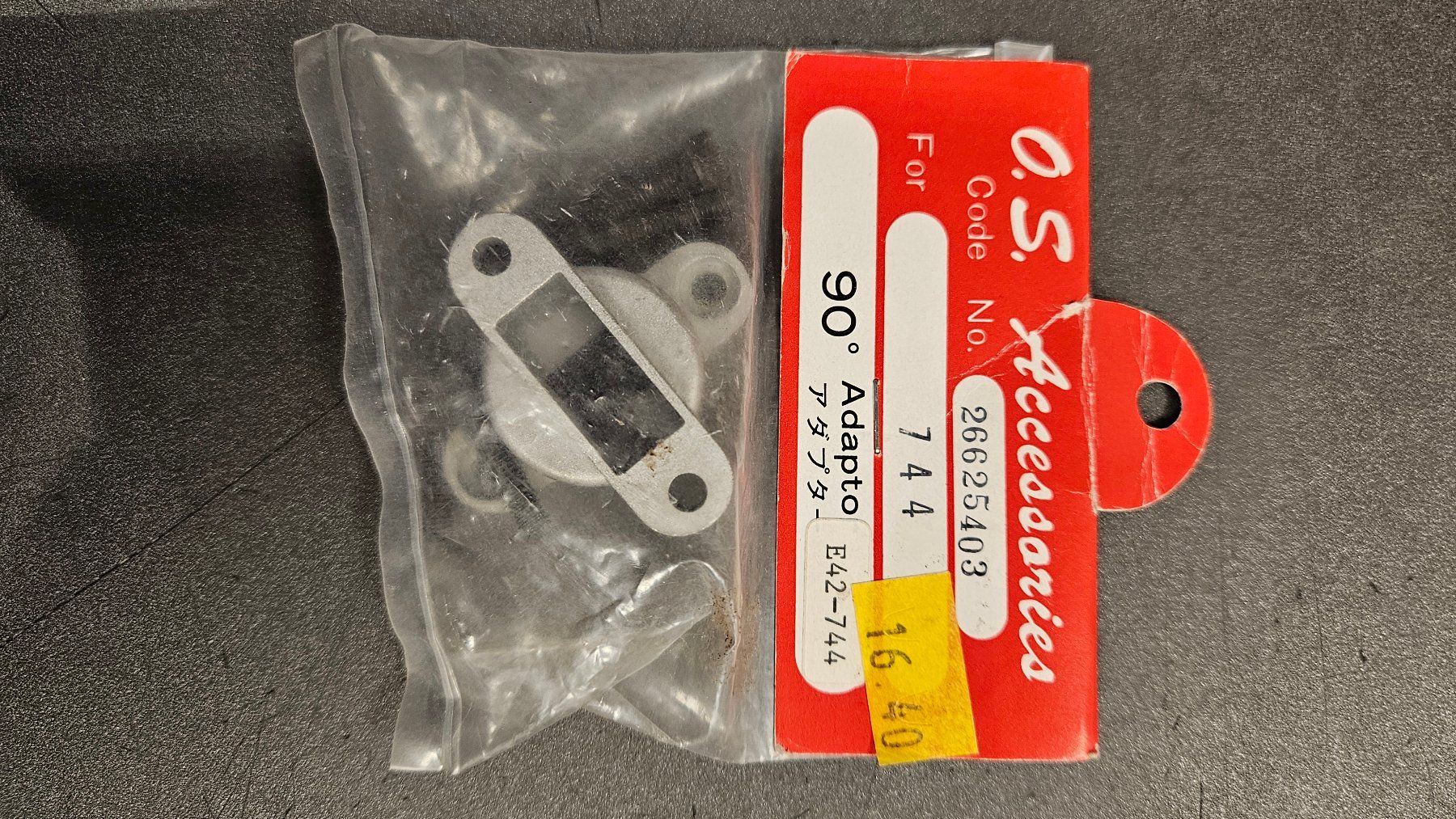 Motori: O.S. Accessories Adapter 90°, Neu, Code No. 744 Top! – Nuovo e nell'imballaggio originale da Vaduz venduto da Lipet