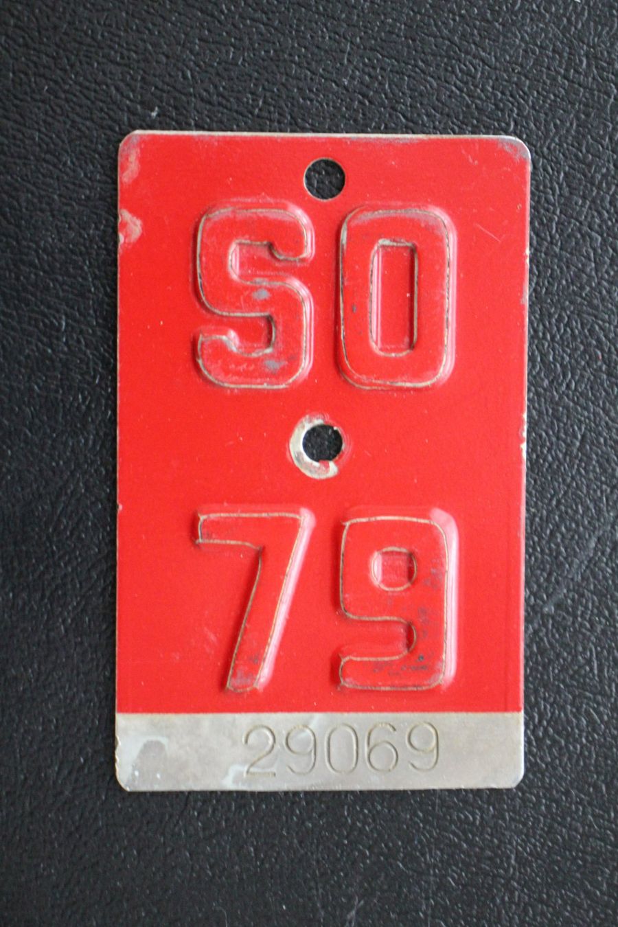 Schilder: Velonummer SO 79 ( Jahrgangsgeschenk ) – Gebraucht aus Wiedlisbach von han_n6ff