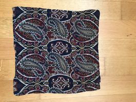 Einstecktuch / Pochette Paisley blau-bordeaux, 30 cm