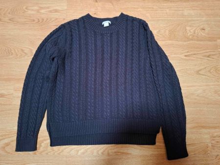 Pull marine torsadé H&M