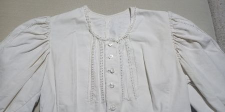 Antike bestickte Bluse Sonntagstracht Handgenäht 1900 1930