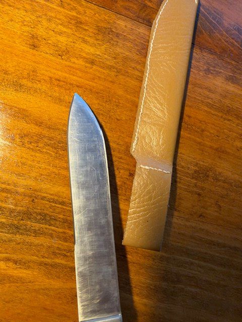 Zubehör: Bowie Messer, Klinge 16cm, Lederholster – Gebraucht aus Ennenda von glarner58 2