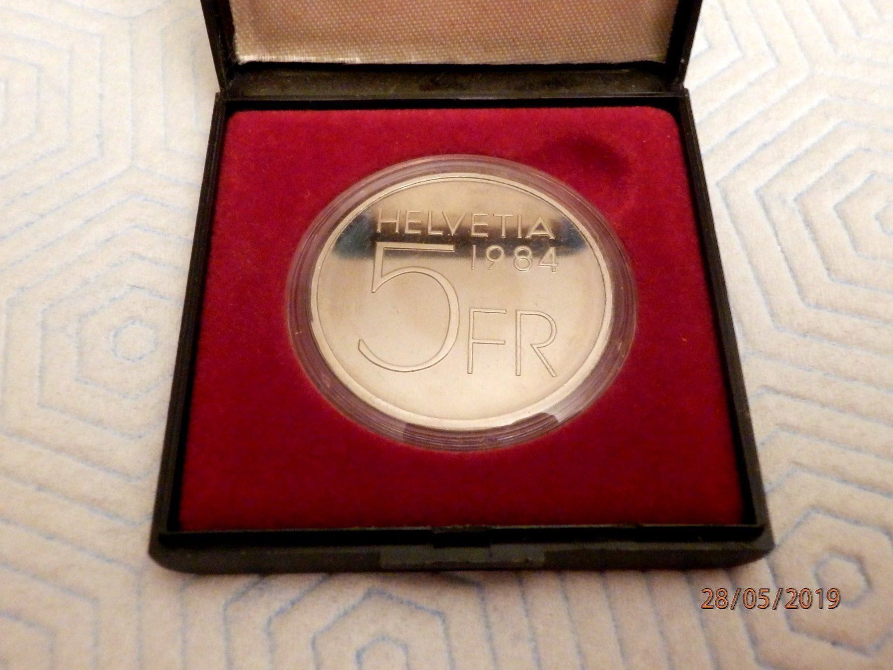 Alle Münzen: 5 Franken-Gedenkmünze 1984, PP – Neu (gemäss Beschreibung) aus Ueberstorf von dinbau 1