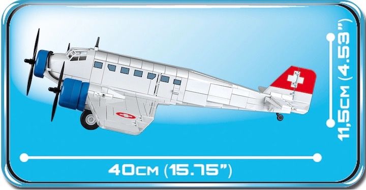 Cobi Jeux de construction: COBI Flugzeug Junkers Ju 52/3m Schweiz, 571 Teile, Art. 5711 – Neuf avec emballage d'origine à Wettingen par Chnoelleli 2