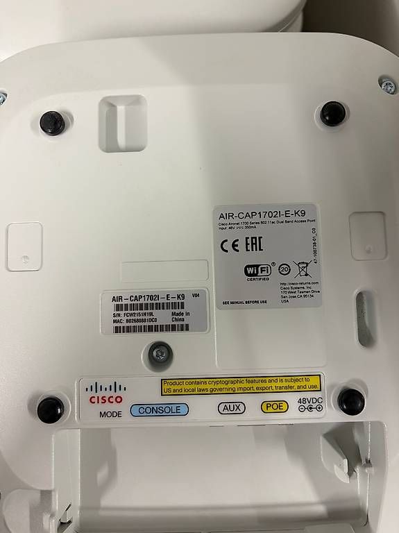 Modem & Router: 49x Cisco AIR-CAP1702-E-K9 Access Points – Usato da Kreuzlingen venduto da PHTG 1
