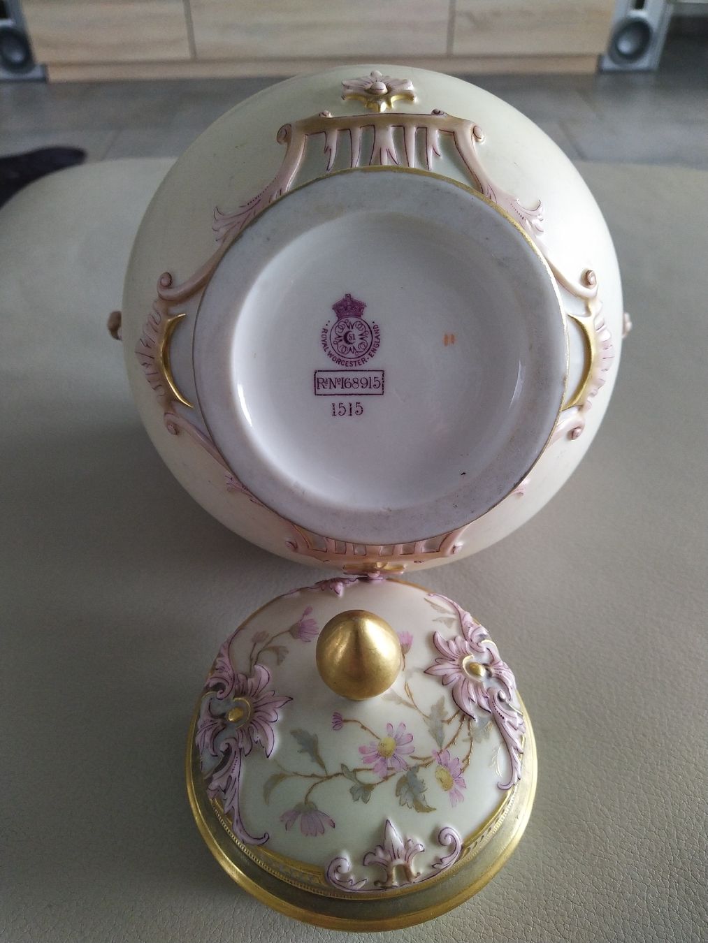 Vasi & Recipienti: Royal Worcester Deckelvase, handbemalt, 1915 – Usato da Safenwil venduto da sus50 2