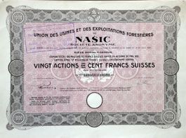 "Nasic" Union des Usines et Exploitations Forestières - 1923