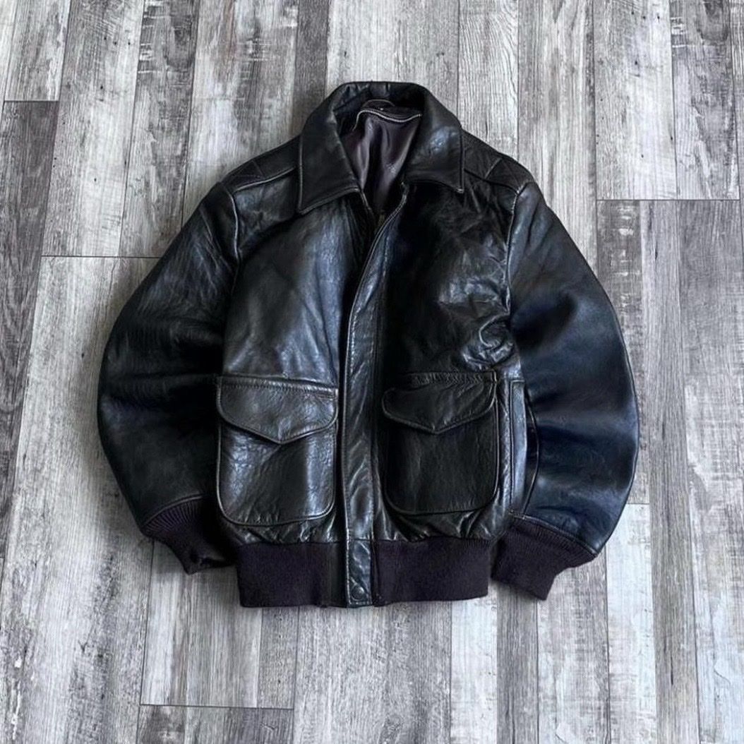Jacken: Vintage Bomber Lederjacke – Gebraucht aus Zürich von anrich99