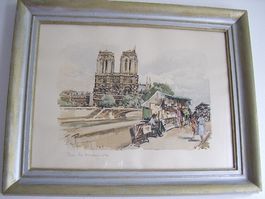 Aquarell von "Aldo Raimond"   Ein Original!   Hinter Gras.