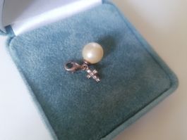 Thomas Sabo Charm Perle mit Kreuz, Silber