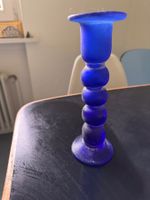 Glas-Kerzenständer kobaltblau Handwerkskunst