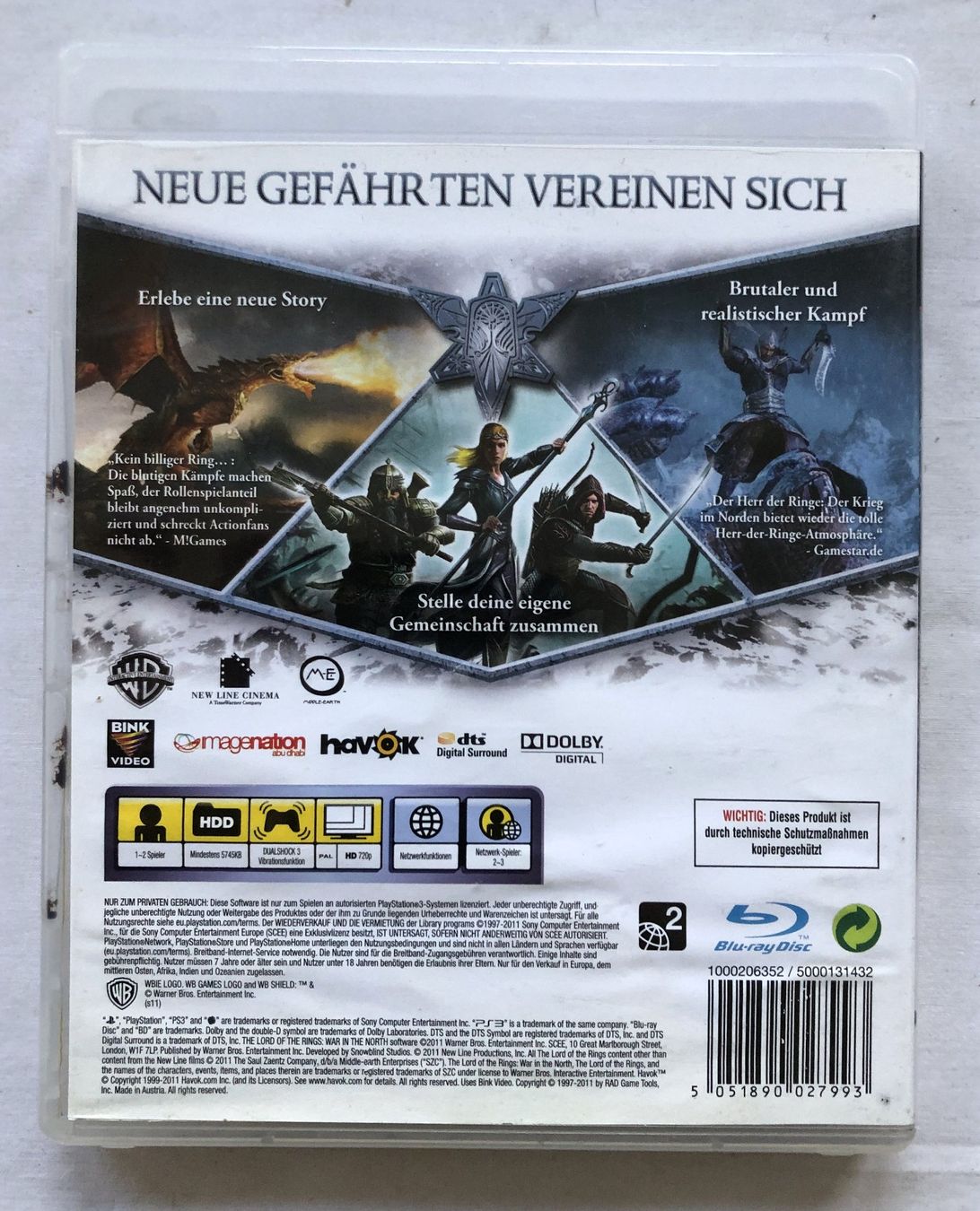Giochi: PS3 - HERR DER RINGE: Der Krieg im Norden – Usato da Schaffhausen venduto da durruti 2