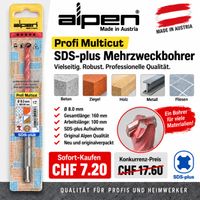 Alpen Profi Multicut SDS-plus Bohrer 8.0 x 160 mm Neu