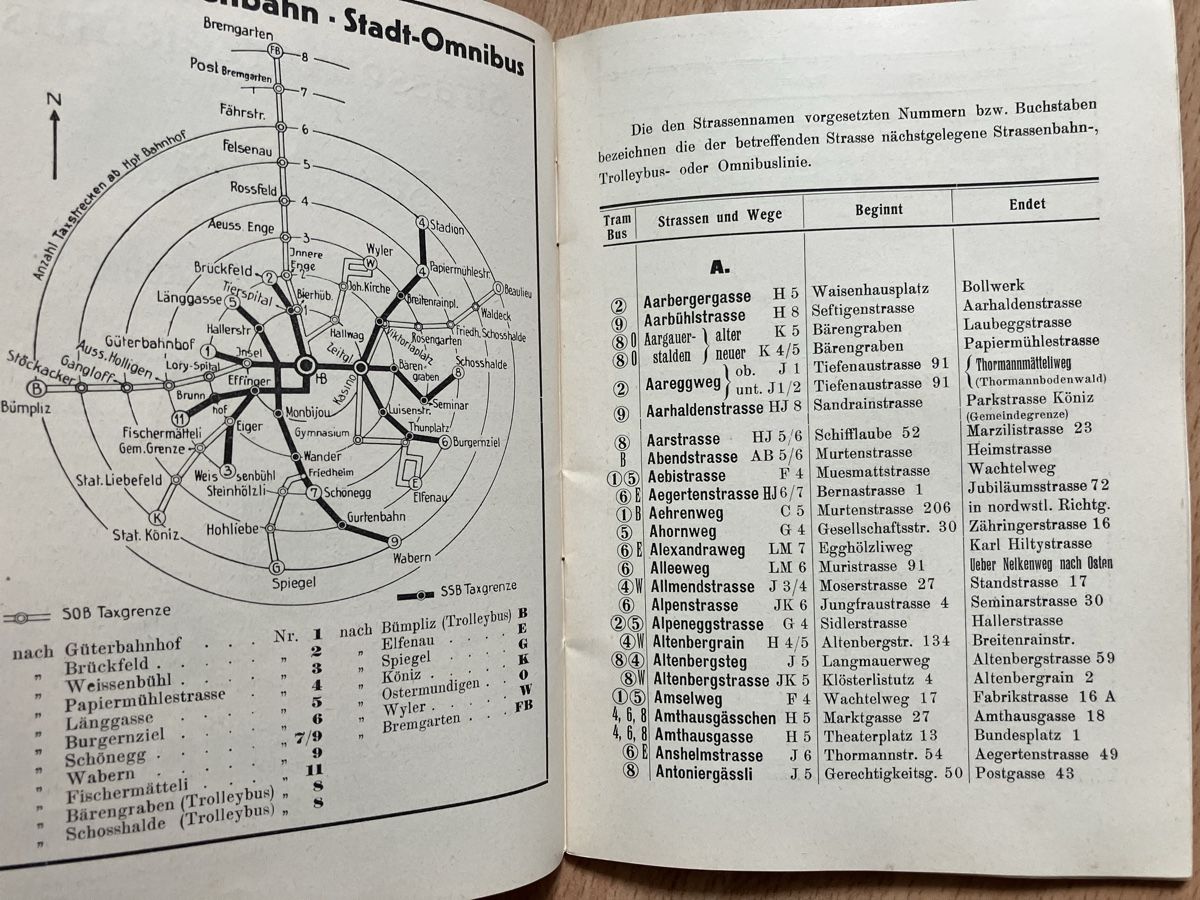 Documenti: Strassen Verzeichnis Bern 1943 – Usato da Zürich venduto da Classic_Collection_Zurich 2
