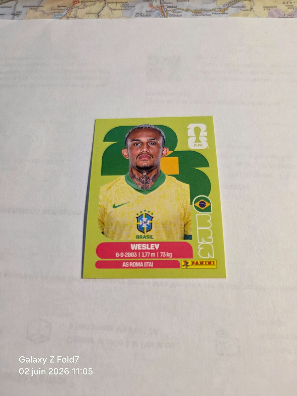 Panini Carte collezionabili: Panini  2026 WESLEY BRA 8 – Nuovo (secondo la descrizione) da Grand-Lancy venduto da Seo67