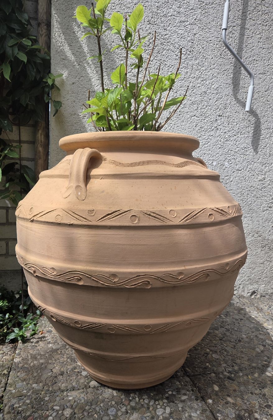 Vasi per fiori: Grosser Terrakotta Blumentopf  / Pflanztopf – Usato da Brugg AG venduto da Ispep