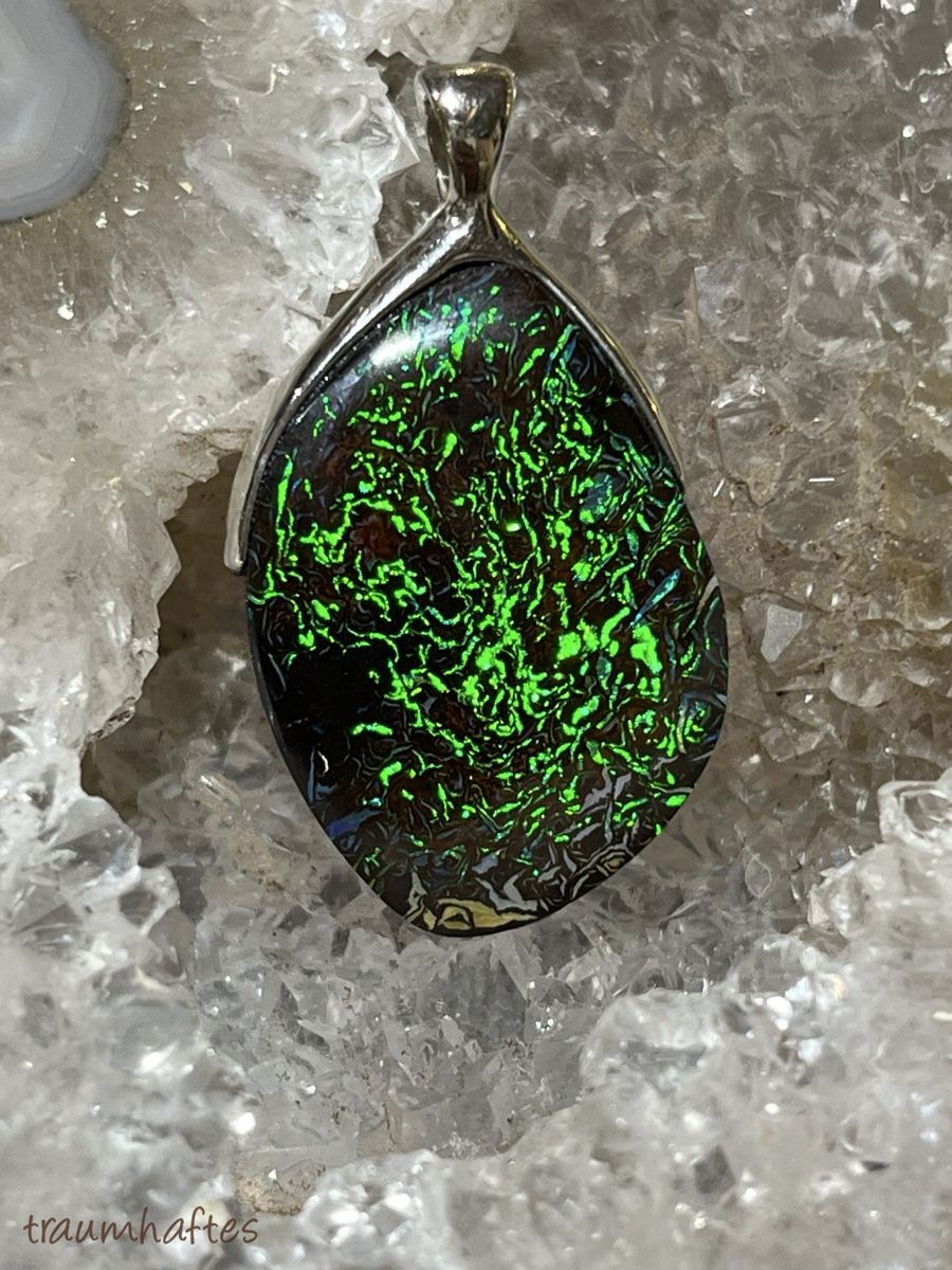 Anhänger: Opal - Anhänger - BlackBoulder - 925 Silberfassung – Neu und originalverpackt aus Thun von Traumhaftes 2