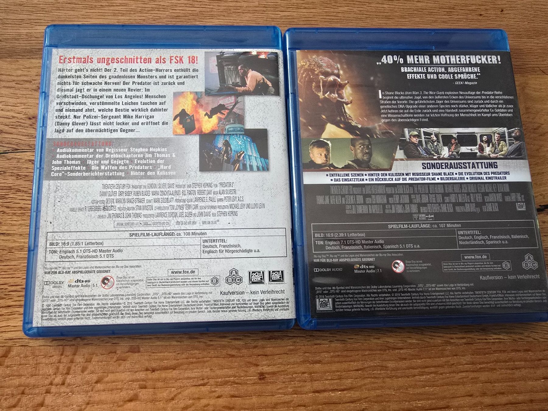 Tutti i DVDs: Predator - 2 (uncut) & Upgrade - 2 Blu-Ray – Usato da Auenstein venduto da Trilos 1