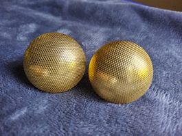 Vintage goldige Ohrclips, ca 1950