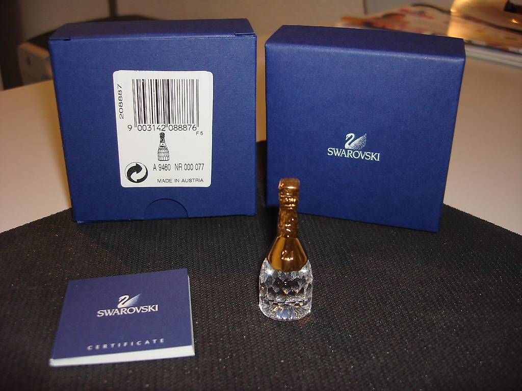 Swarovski Statuette: Swarovski Sektflasche 2003 – Usato da zeihen venduto da Racer-71 1