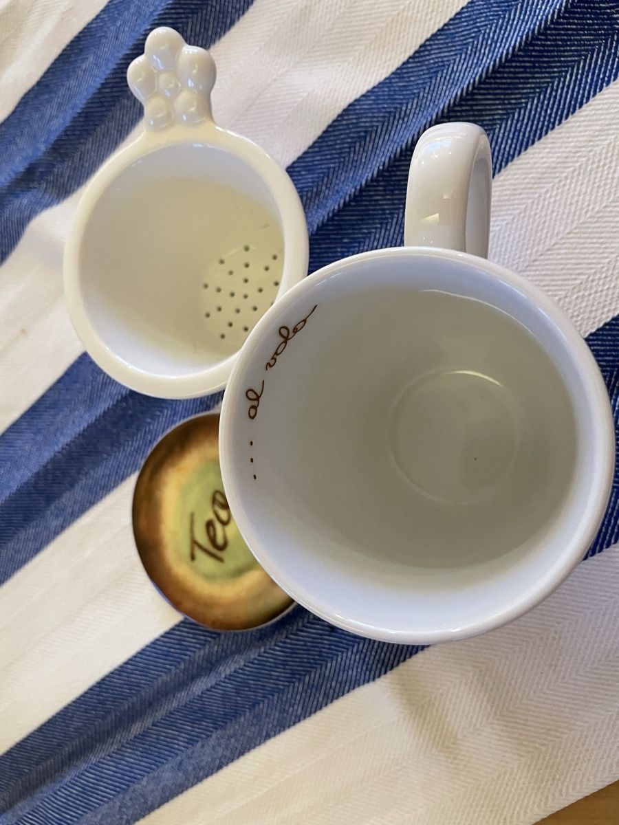 Tazze: Teetasse mit Sieb und Deckel – Nuovo (secondo la descrizione) da Siebnen venduto da Starlauf 2