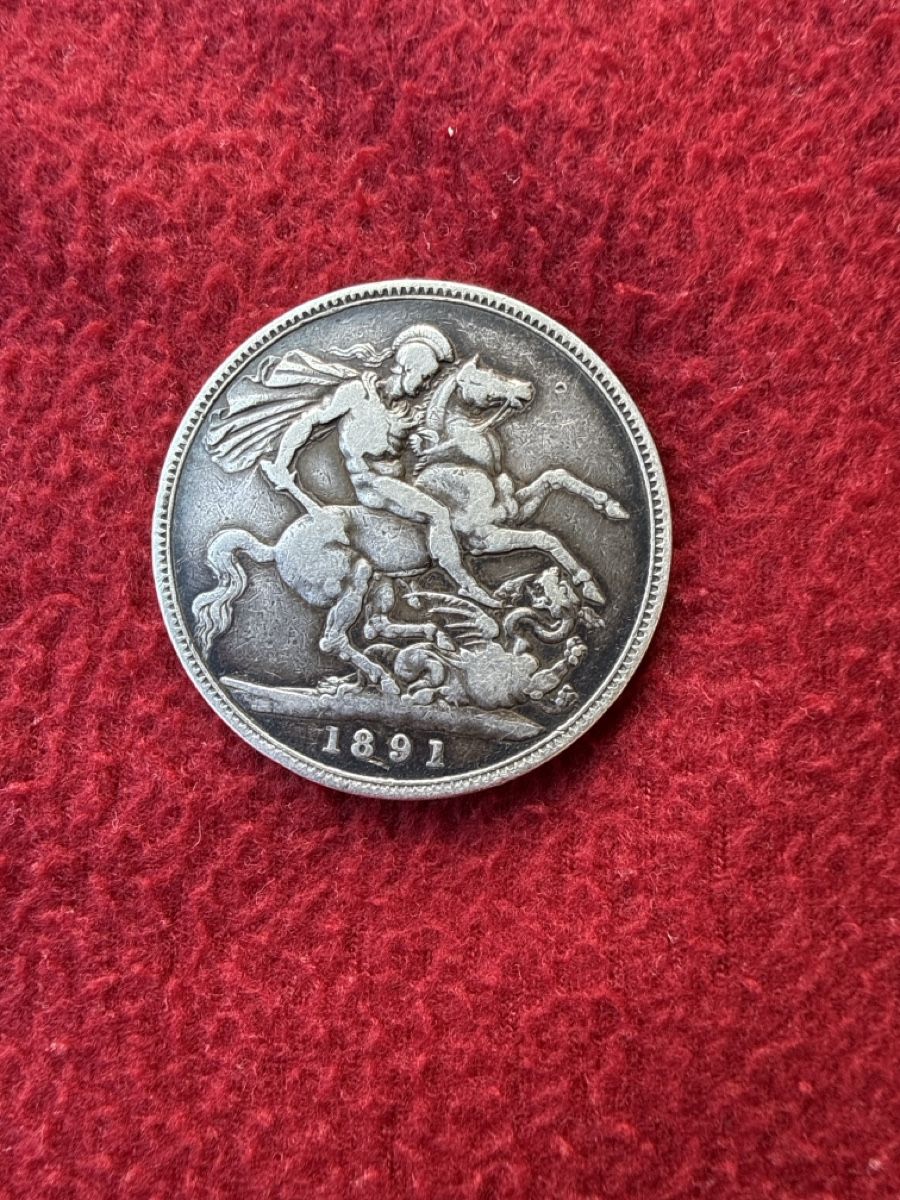 Tutti le monete: Britische Silberkrone 1891 – Usato da Buttikon SZ venduto da Felix15 1