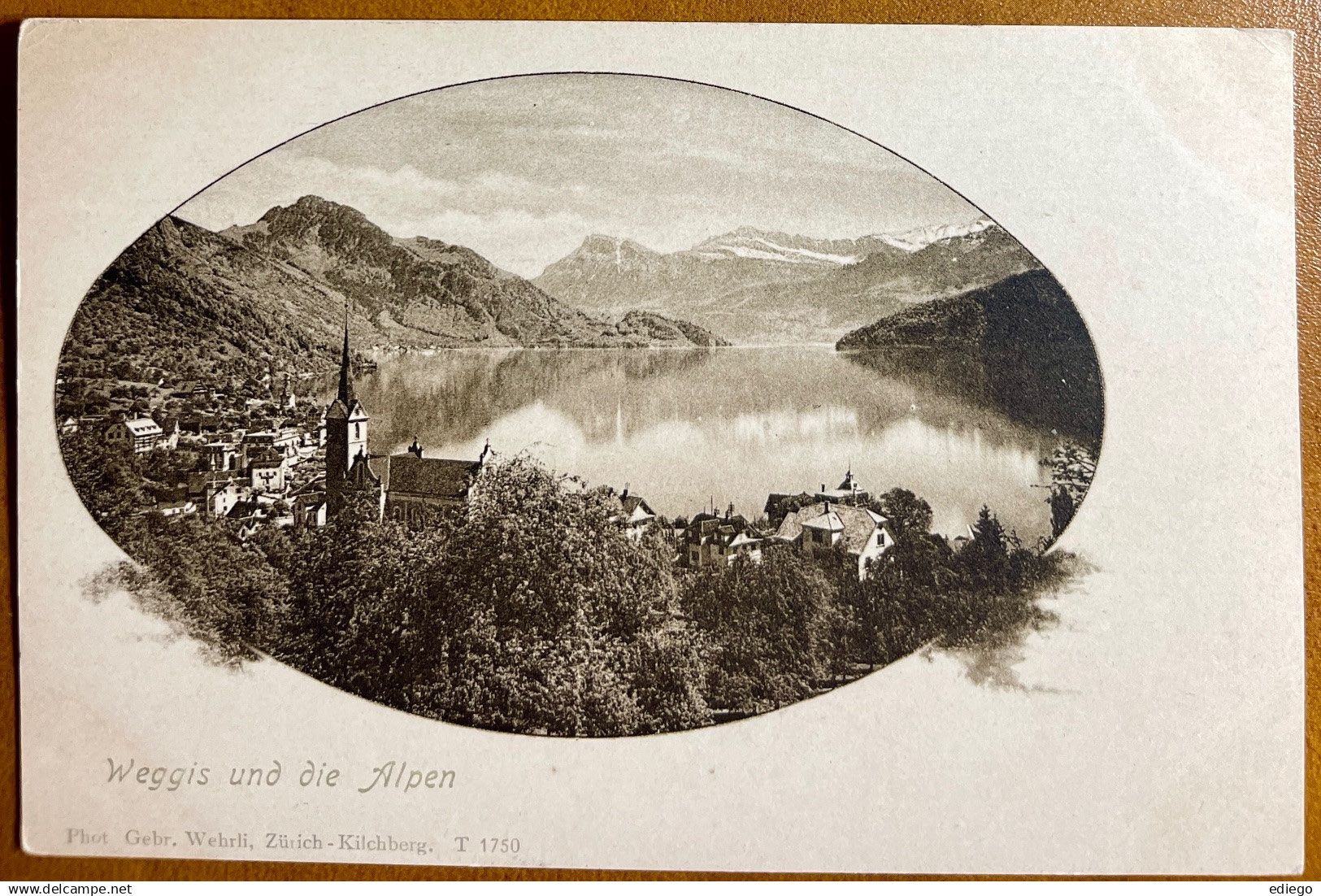 Cartoline postali: AK: WEGGIS und die Alpen – Usato da Lutry venduto da Ediego