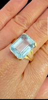 Aquamarin 7.2ct Ring 18k G'gold Gr. 58 + SCHÄTZUNG 5'000.--!