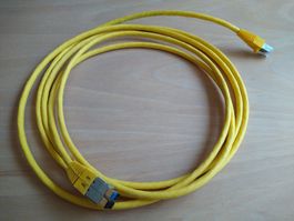 BKS Homenet Gigabit Ethernet Patchkabel 3 m lang, gelb