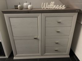 Kommode, weiss/grau, 4 Schubladen, Top Zustand!