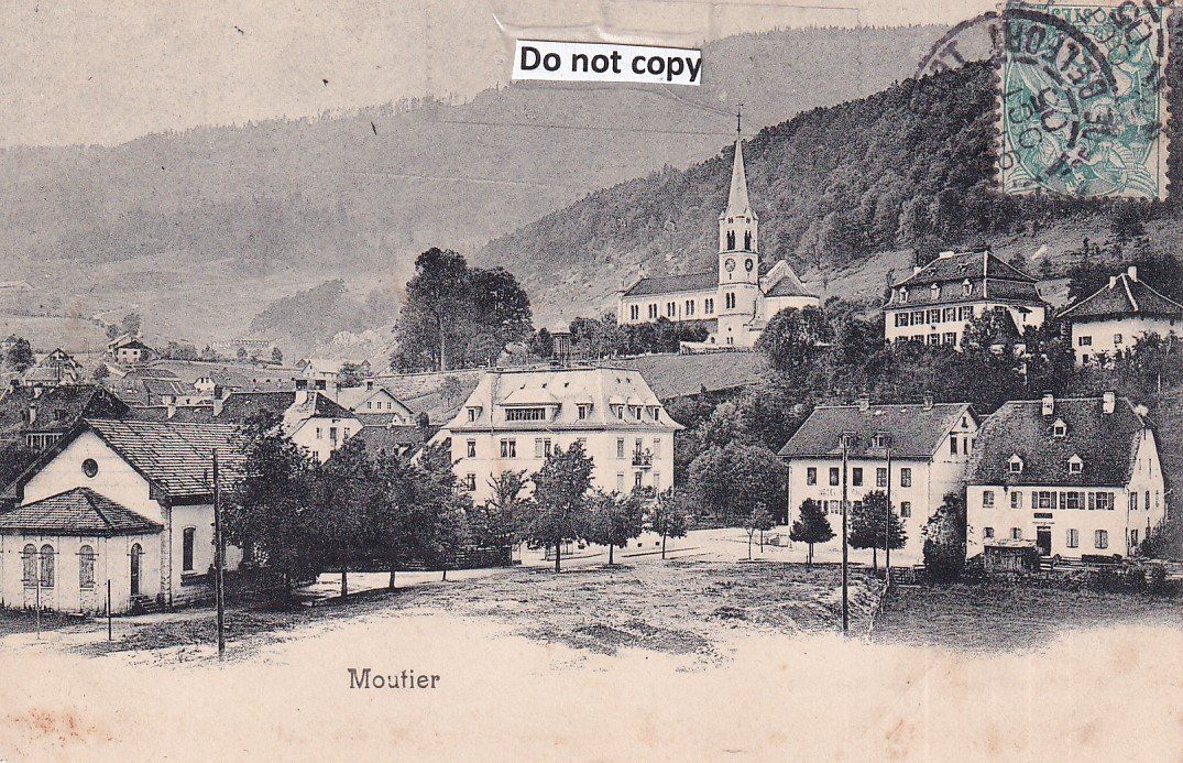 Cartoline postali: Moutier   JU          en  1 9 0 5 – Usato da Brig venduto da Valcards54