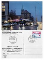 Lausanne Bergières Letzttag Post Trolleybus Hess BGT-N2D