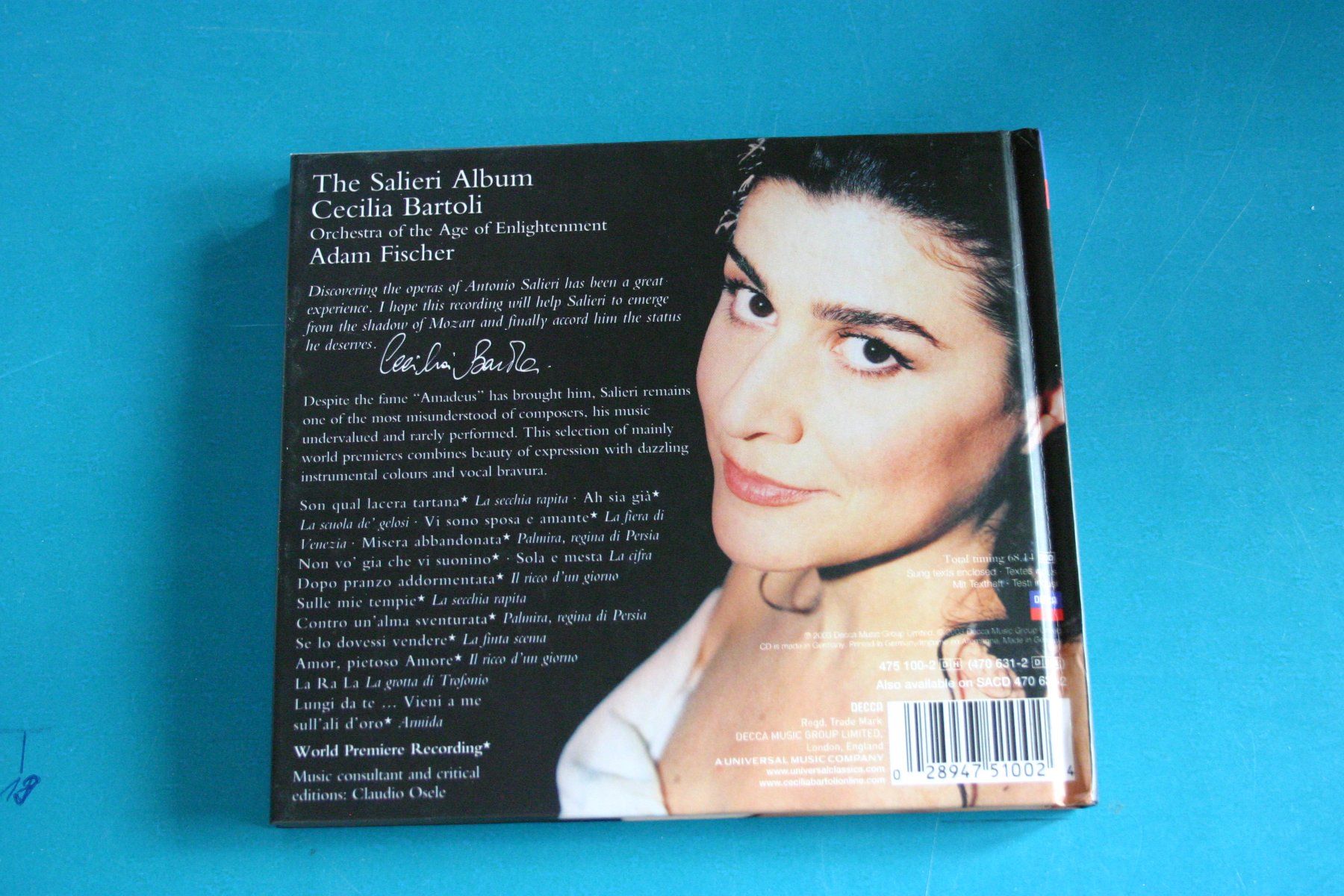 CDs: THE SALIERI ALBUM BARTOLI – Gebraucht aus Winkel von Gallica 1