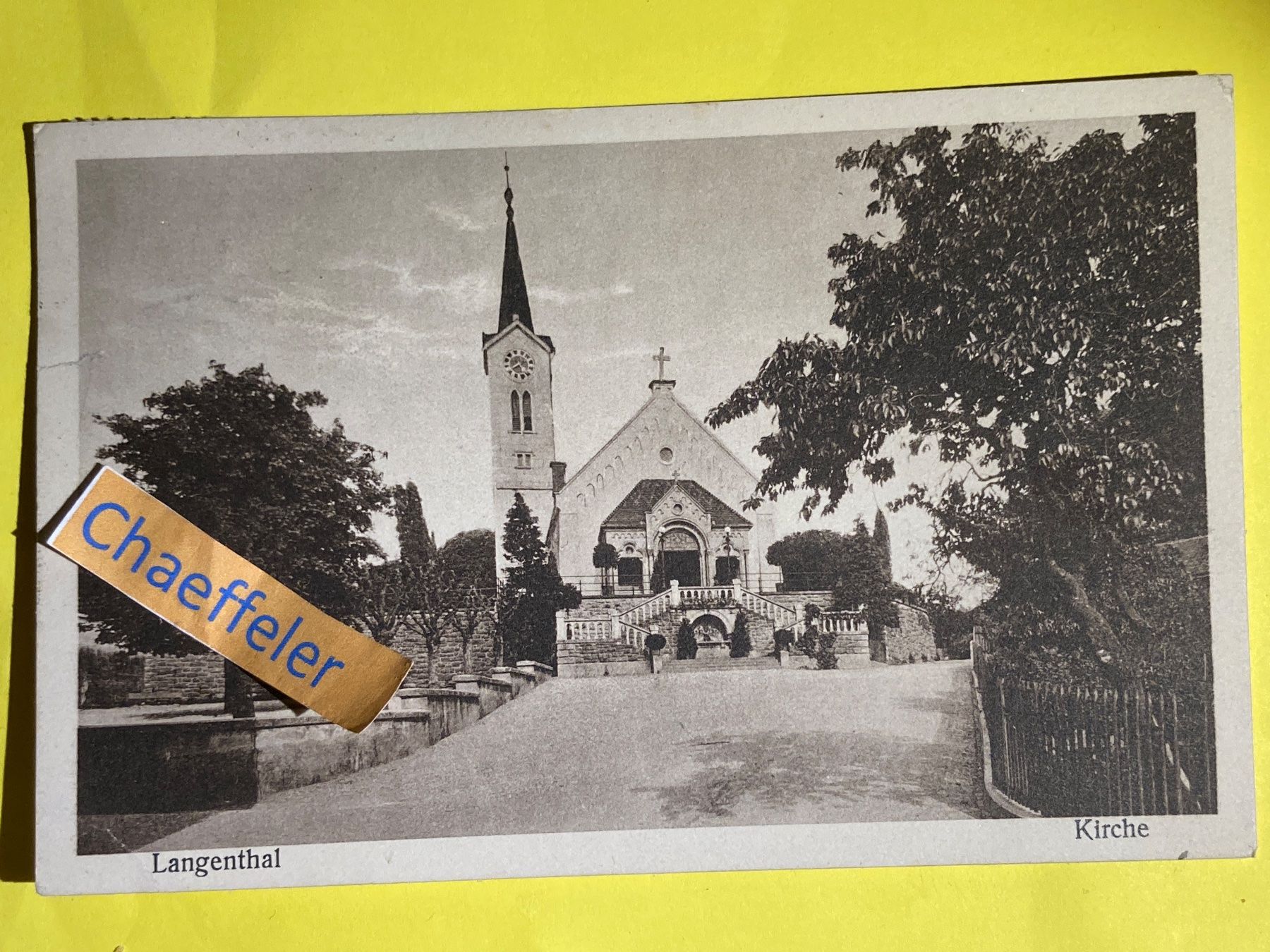 Cartes postales: 1932 Langenthal, Kirche – D'occasion à Zürich par Chaeffeler