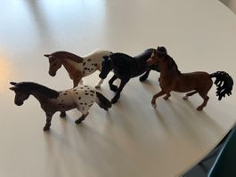 4er Set Schleich Pferde bespielt aber in sehr gutem Zustand